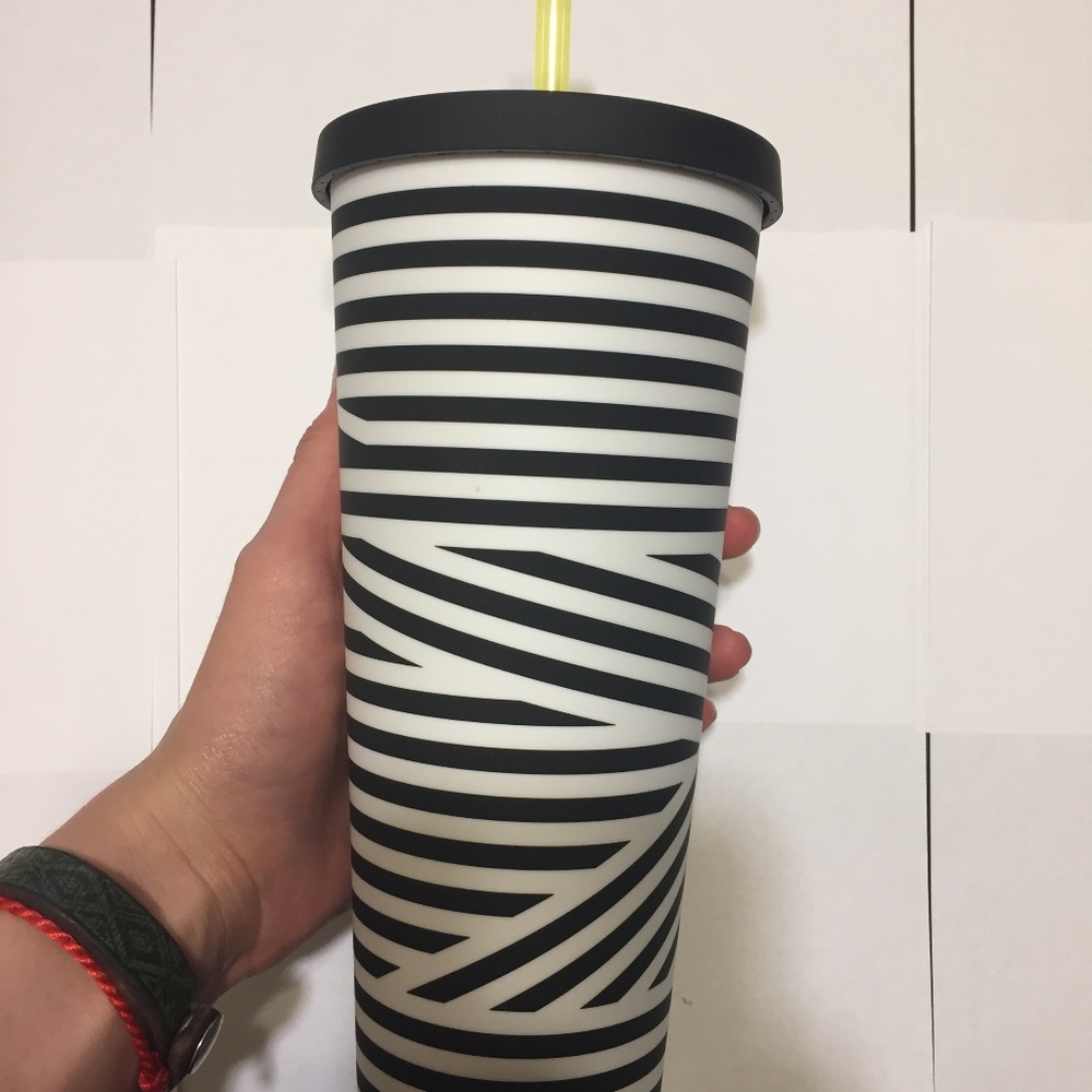 NWT STARBUCKS STRIPE/ OPTICAL ILLUSION TUMBLER - Picture 3 of 4